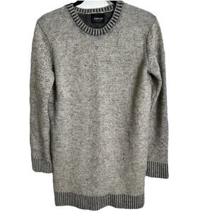 Zara Knit Oatmeal Crew Neck Sweater Dress Tunic Sz Small